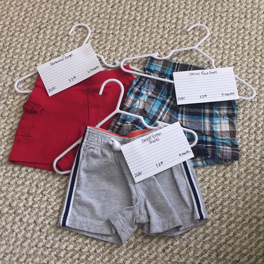 3 pair of little boy shorts